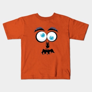 funny face mustache get scratching by cat Kids T-Shirt